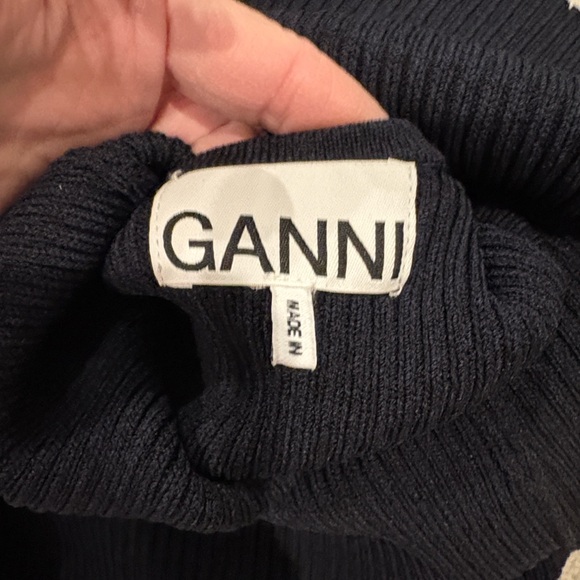 Ganni Elegant Black Backless Dress knit - Picture 8 of 12